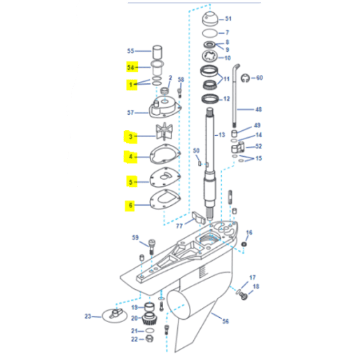 REC47-43026Q06 - Kit turbine - Embase ALPHA ONE GEN 2 - Mercruiser 47-43026Q06