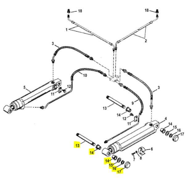 REC17-8M0065070- Kit arbre de fixation vérin - ALPHA ONE GEN 2 - Mercruiser 17-815953A01